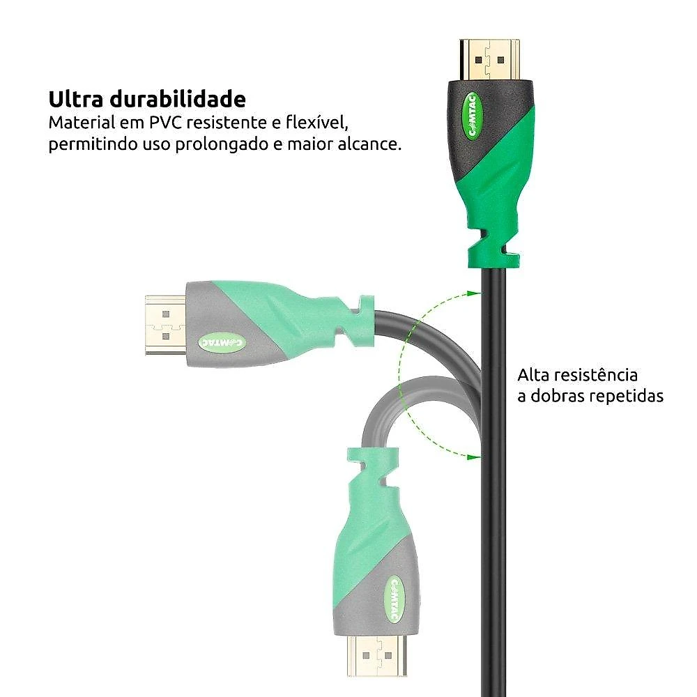 Cabo HDMI 2.0 4K Comtac, com Condutor de Cobre, 1.8 Metros - 22129462