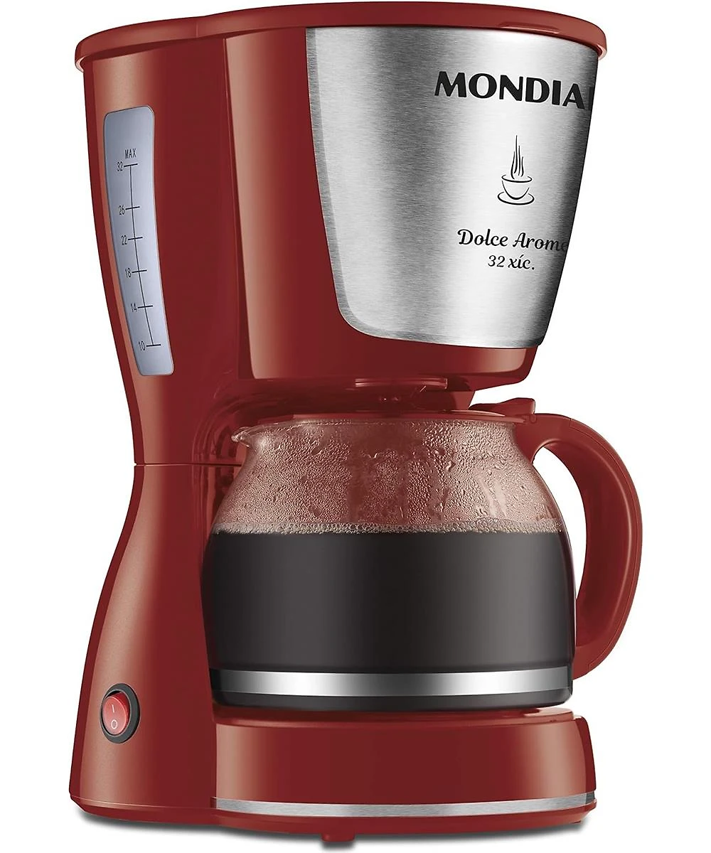 Cafeteira Elétrica Dolce Arome Mondial Vermelho/Inox 800W