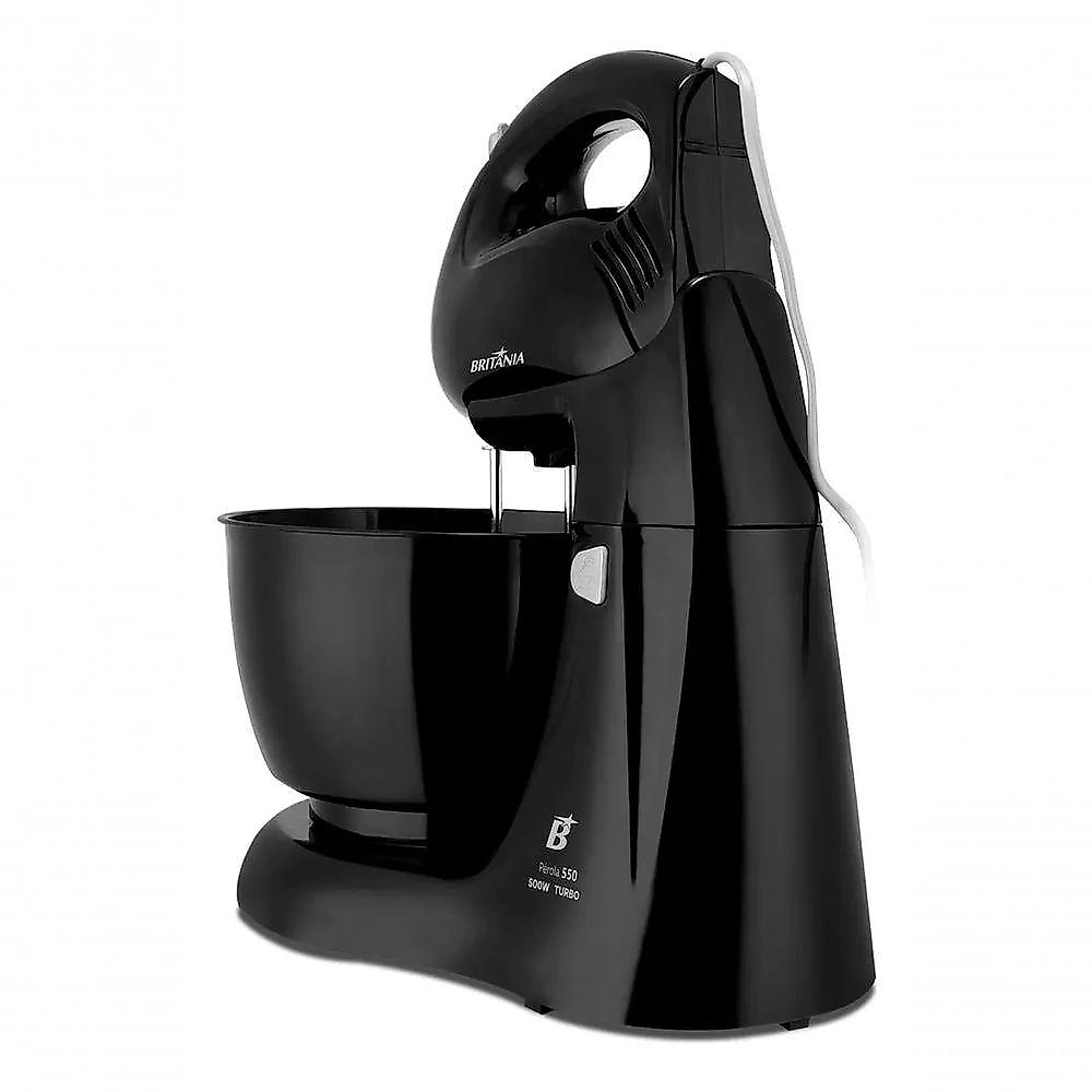 Batedeira Convencional Britânia Pérola 550 Turbo 4,3L 500W Preto 220V