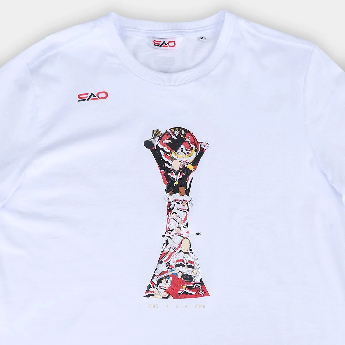Miniatura Camiseta São Paulo Taça Mundial Masculina Branco - EGG
