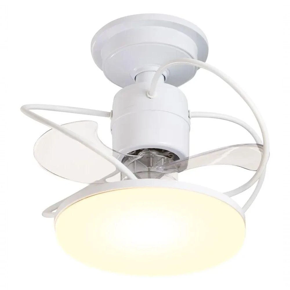 Ventilador de Teto Treviso 70W 50CM 3 Pás Branco Elegance LED Bivolt