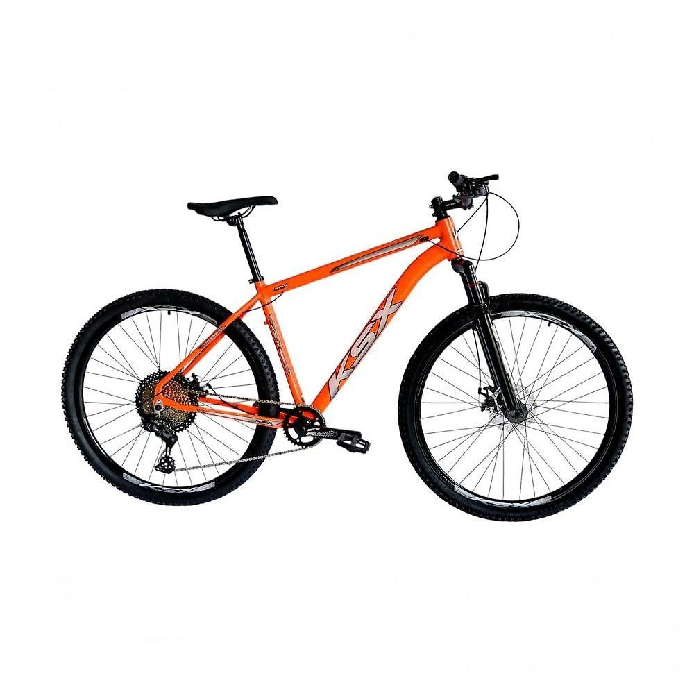 Bicicleta Aro 29 Ksx Sd7 12v Garfo Com Trava K7 11/50 Freios Hidráulicos Kit 1x12 - Laranja/branco Tam. 21