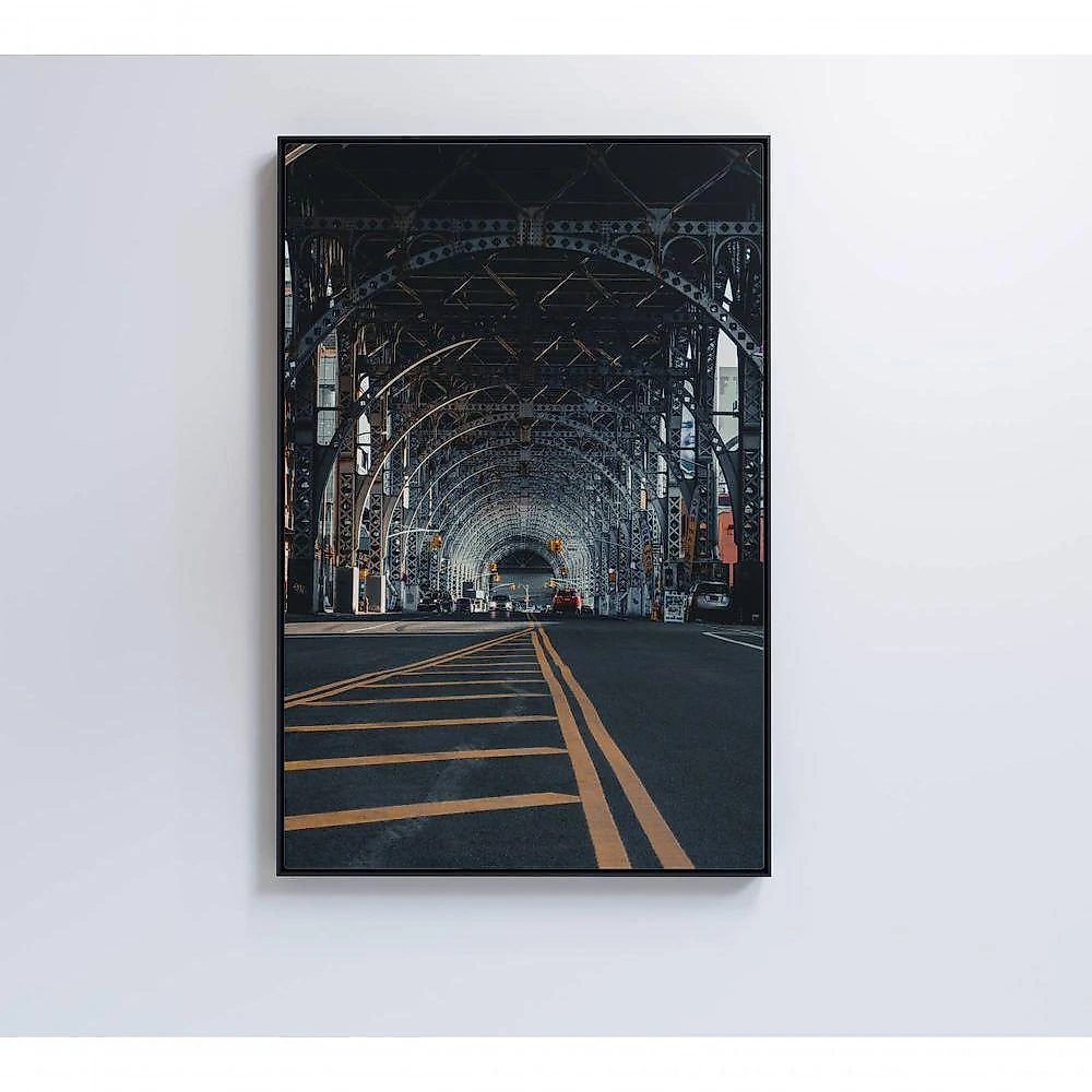 Quadro Viaduto Hudson River 80x120 Cm Tecido Canvas