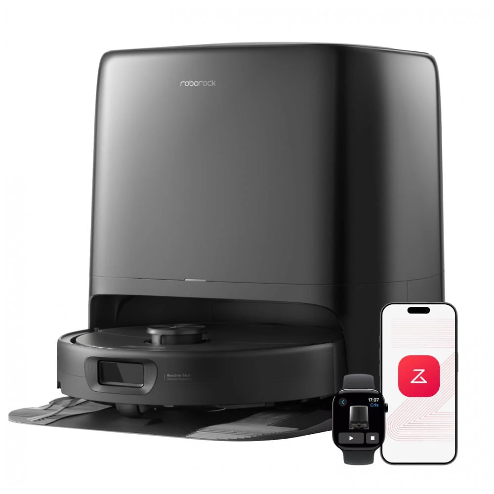 Robô Aspirador e Passa Pano Roborock Qrevo 2 Pro 20.000 Pa Base de Autoesvaziamento e Lavagem Quente Preto