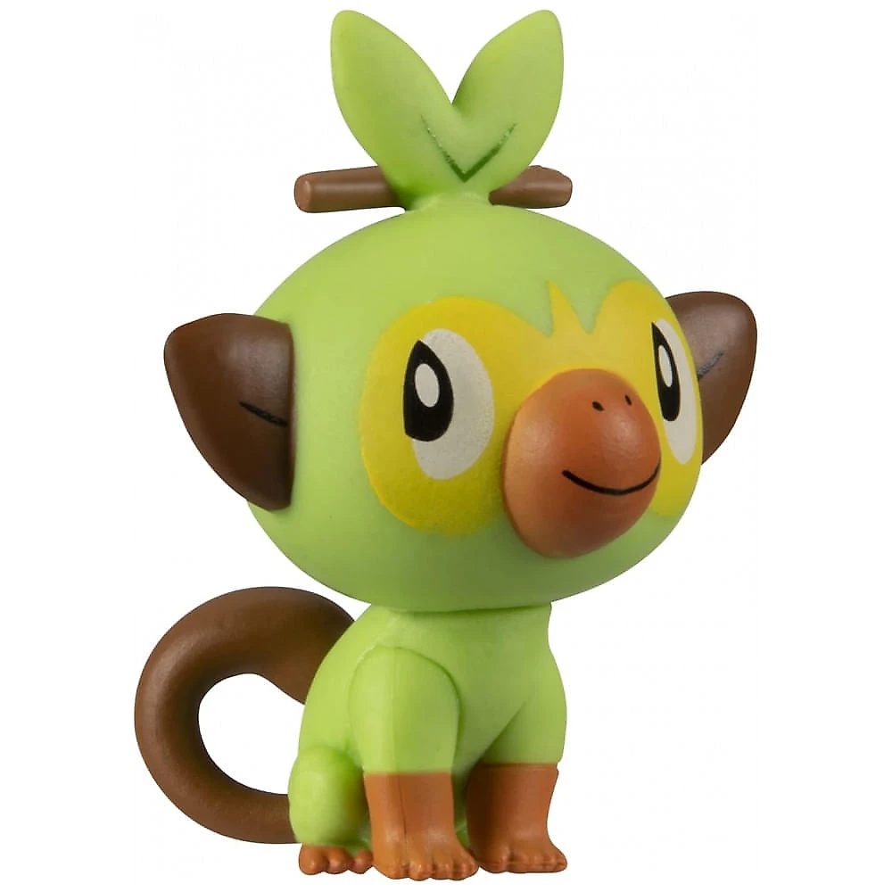 Conjunto figuras Pokémon tipo Grama 3 peças Ludicolo 11 cm, Ivysaur 8 cm e Grookey 5 cm Jazwares