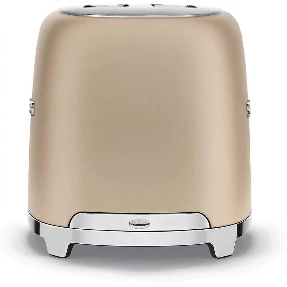 Smeg Torradeira Elétrica Retrô 2 Fatias com 6 Níveis de To stagem Aço Inoxidável Matte Champagne