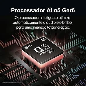 Miniatura Smart TV 32" LG HD 32LR600BPSA com processador a5 Ger 6 AI, Alexa integrado, LG Channels, WebOS 23