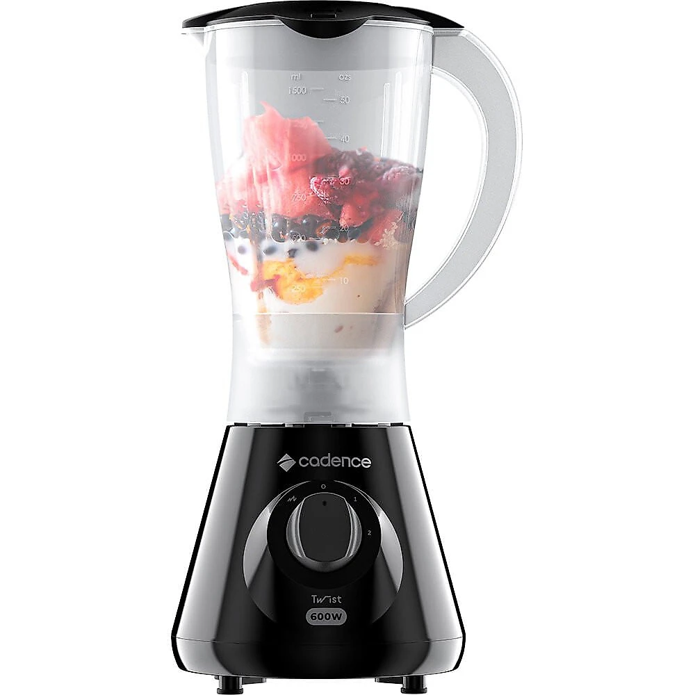 Liquidificador Cadence Twist, 1,5 Litros, 600W, LIQ100 Preto - 110V