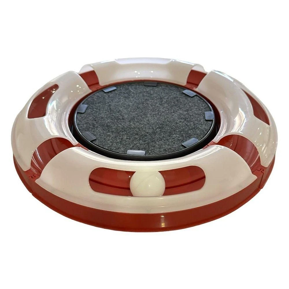 Arranhador para Gatos OEM Redondo Relax com Bolinha Miau em Polipropileno e Carpete Vermelho 35