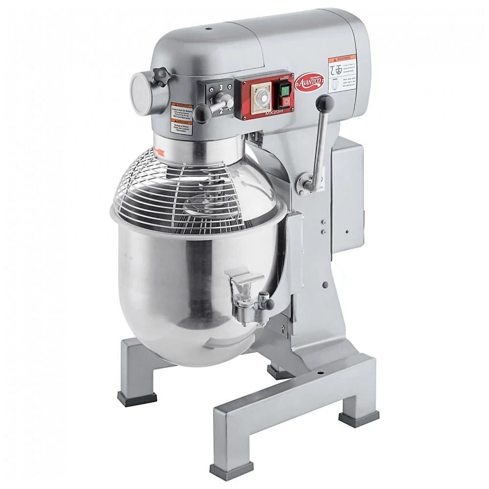 Batedeira Comercial Planetária Avantco MX20H 18,93 Litros com Proteção e Acessórios Padrão 110V, 1 1/2 hp