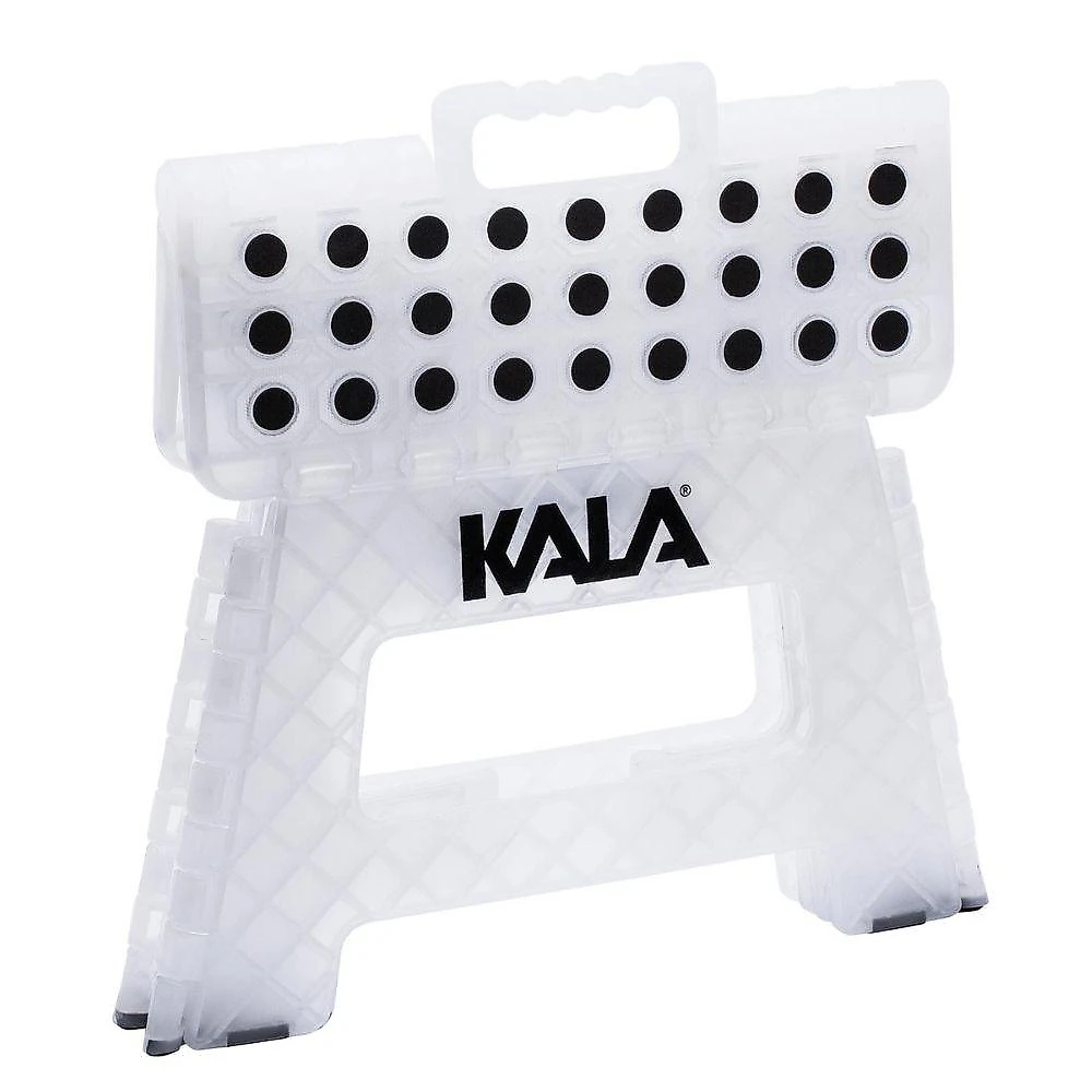 Banqueta plástica dobrável 22cm branca kala conforto e praticidade