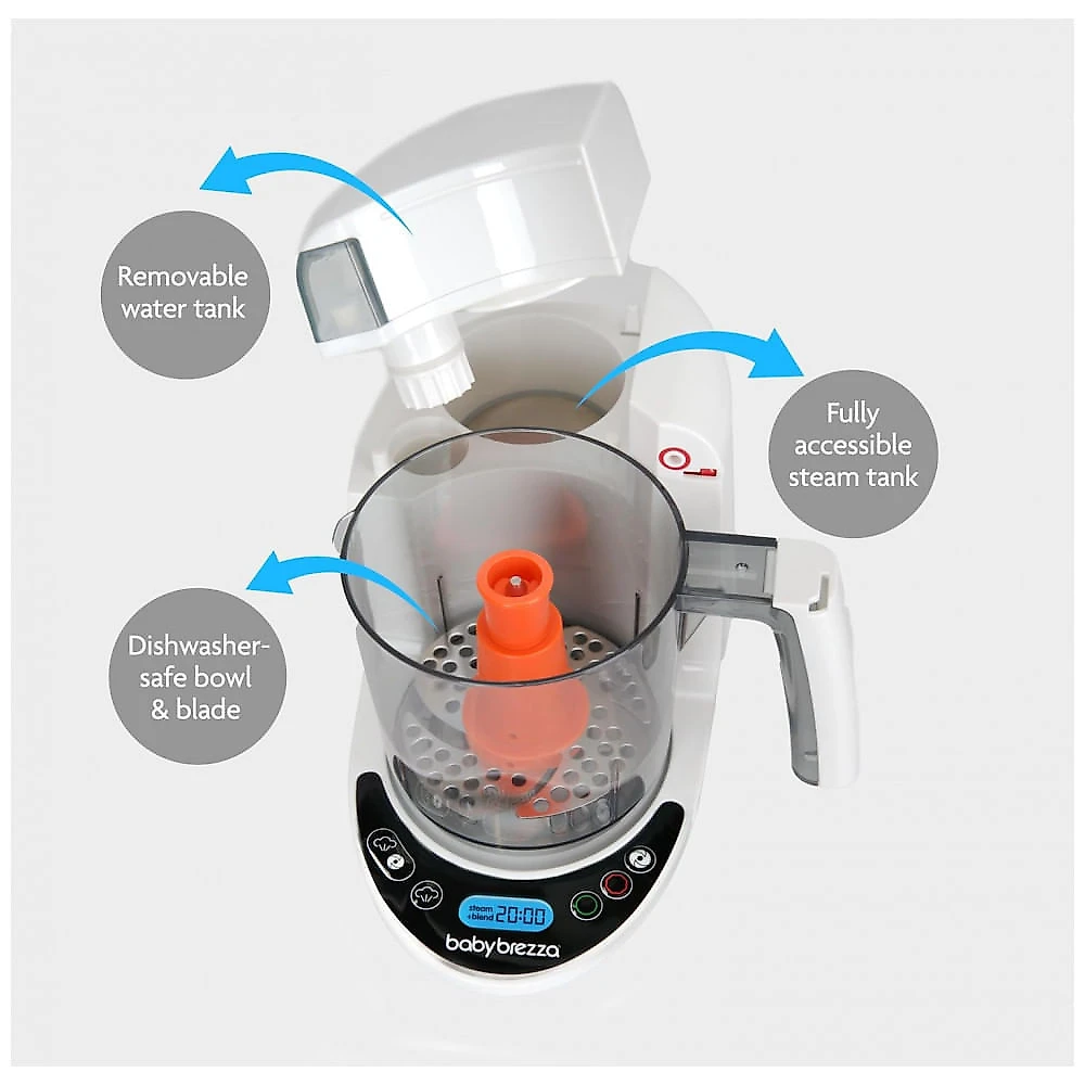 Processador de Alimentos para Bebês com Vaporizador, 110V Baby Brezza, Preto