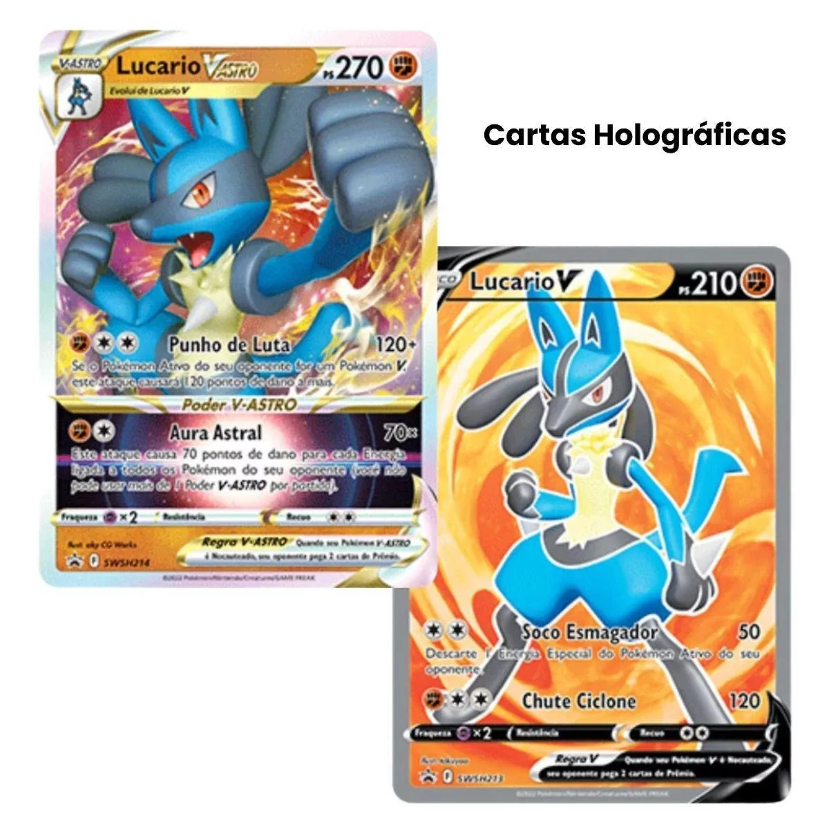 Miniatura Box De Cartas Lucario V-Astro Com 51 Cartas Pokémon