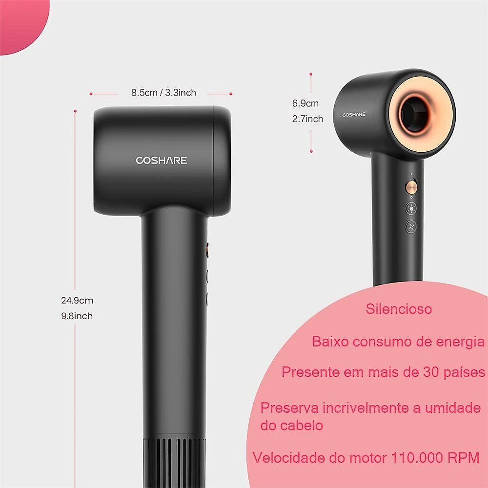 Secador De Cabelo Dyson Alta Velocidade Coshare Branco 110v
