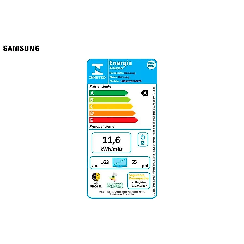 Smart TV 65" Samsung Mini LED Vision AI 4K - M75H (2026)