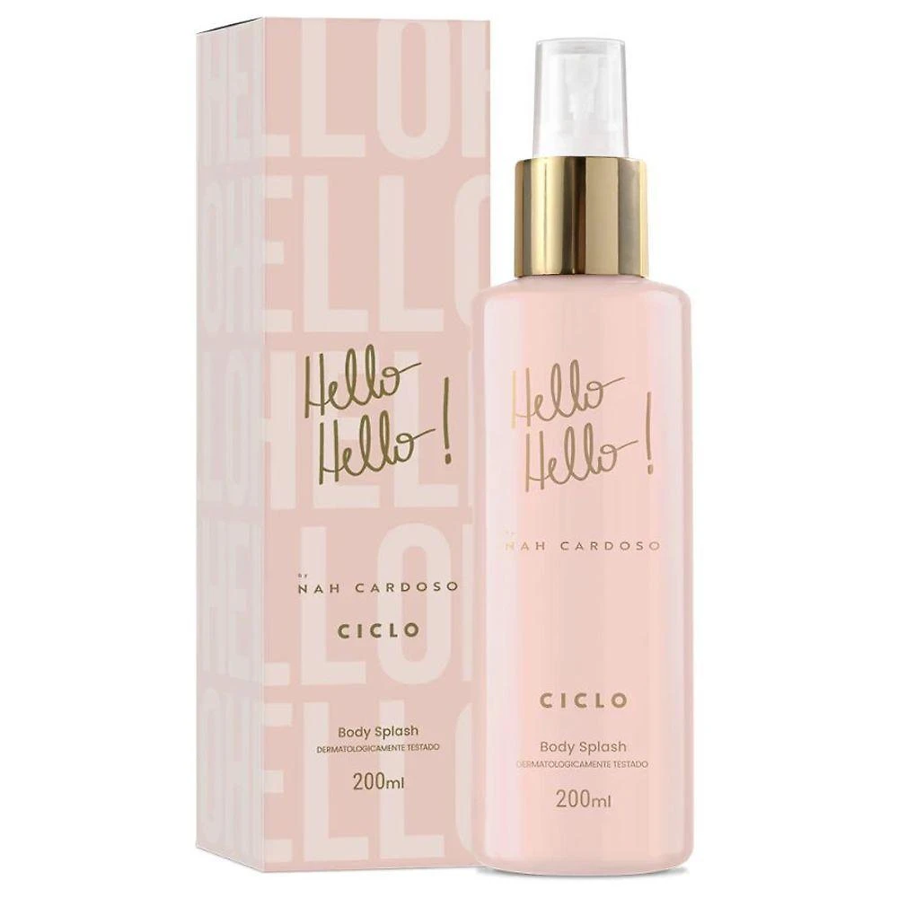 Body Splash Hello! Feminino Eau de Cologne Oriental Gourmand 200ML