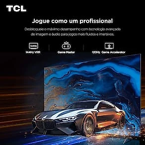 Smart TV TCL 65 Polegadas 65C6K QD-Mini LED 4K UHD Google TV 144Hz HDR10+