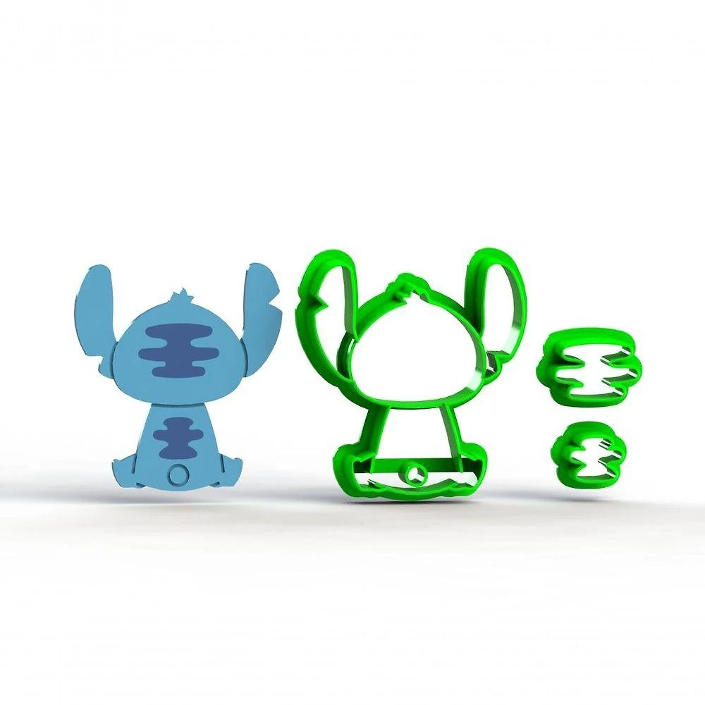 Cortador Stitch Costas (Lilo) Modular Plástico PLA Transparente 7CM 1 Unidade HB Formas e Cortadores
