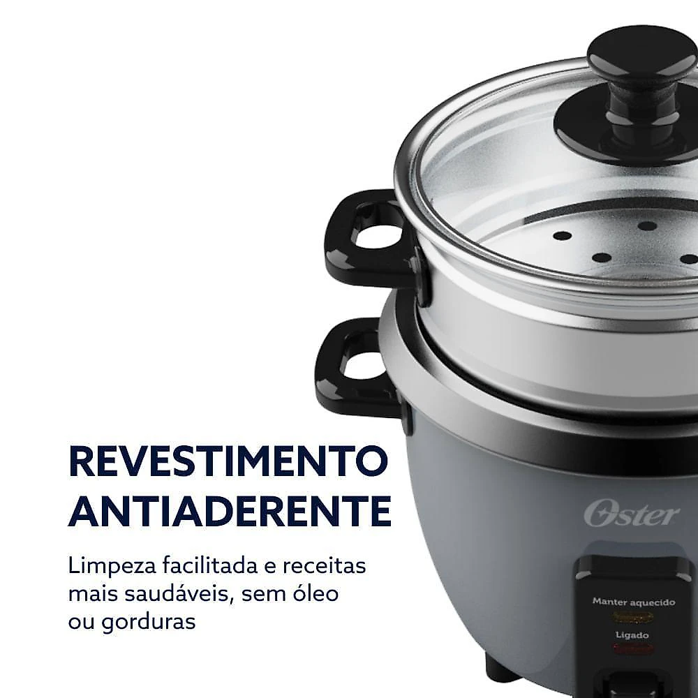 Panela Elétrica De Arroz 0,6L Oster Grafite 220V