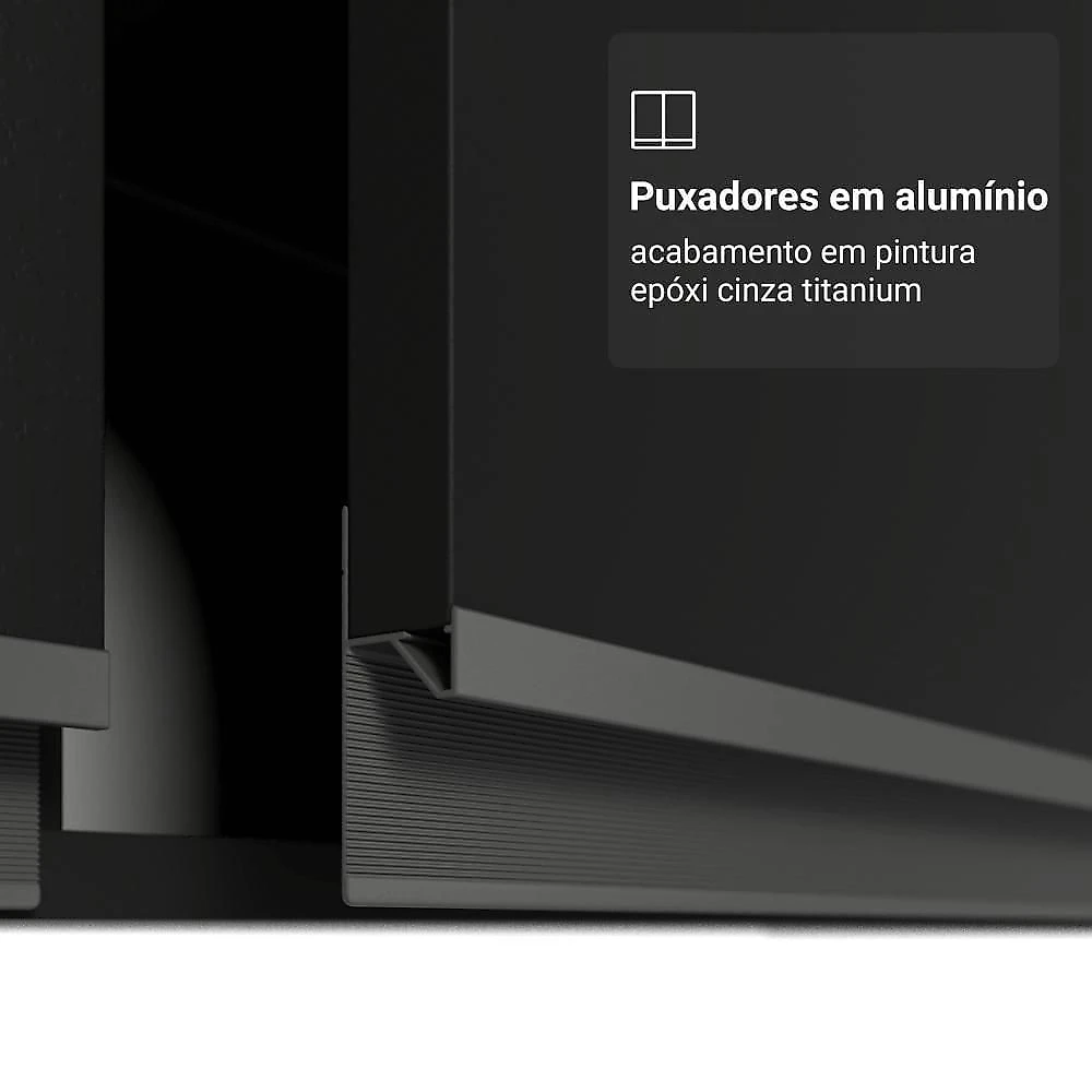 Cozinha Completa Nice GRNC2600038N 8 Portas 1 Gaveta MDP 260CM Preto Madesa