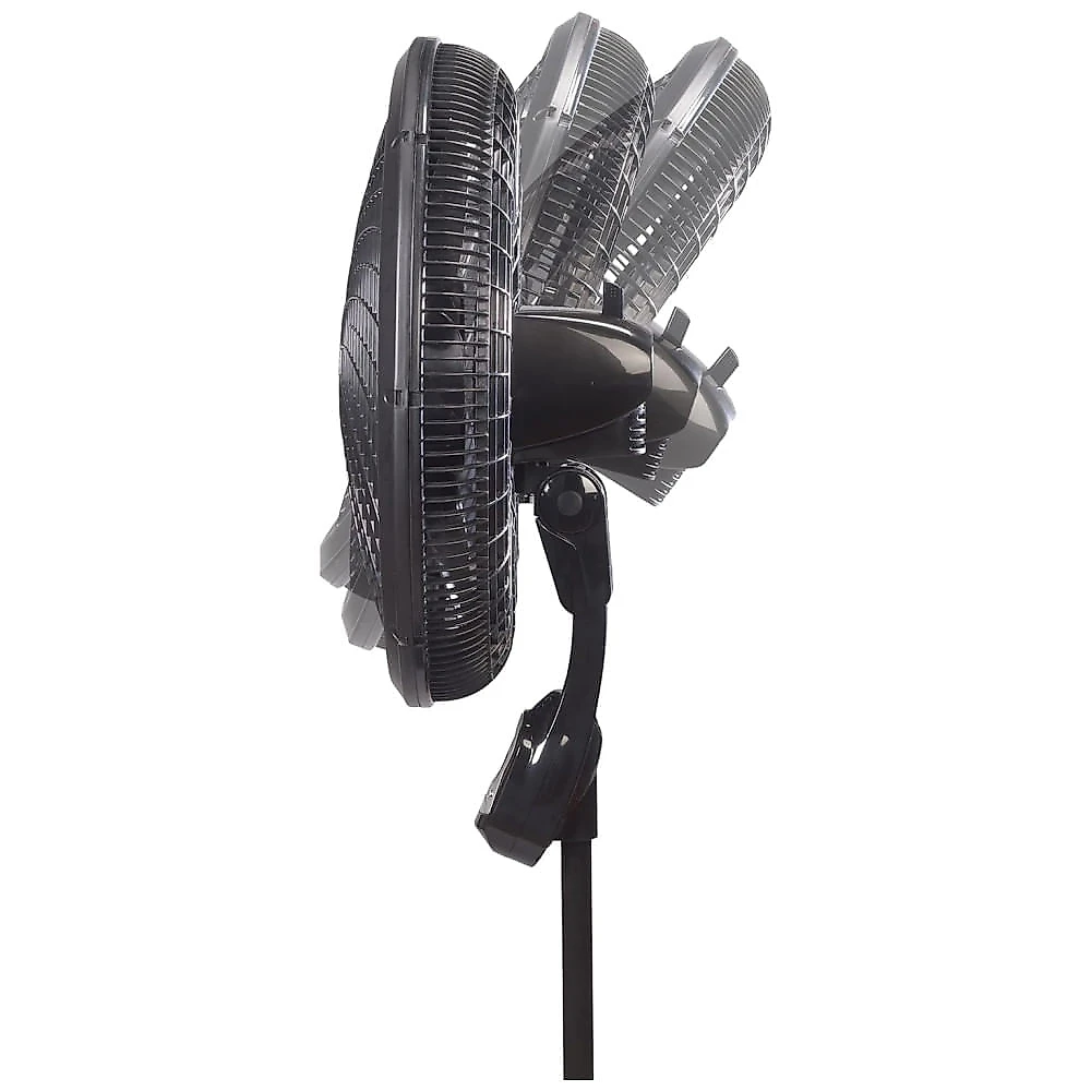 Ventilador Pedestal Oscilante com Altura Ajustável, Controle Remoto, Temporizador e 3 Velocidades, 110V 60W, Lasko, Preto 110v