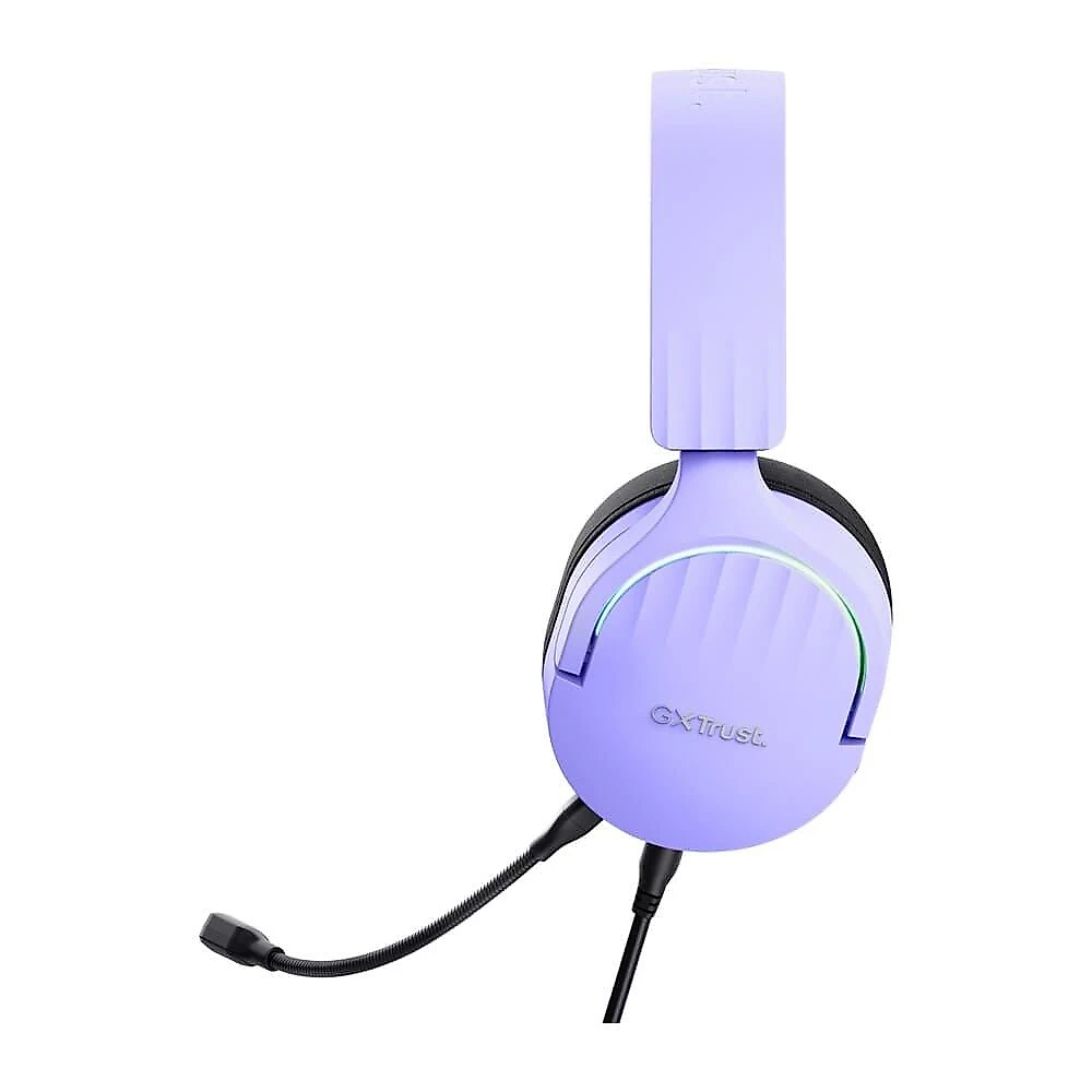 Headset Gamer GXTrust 490P Fayzo, Iluminação LED, Microfone Destacável, Cancelamento de Ruído, Roxo - 25303