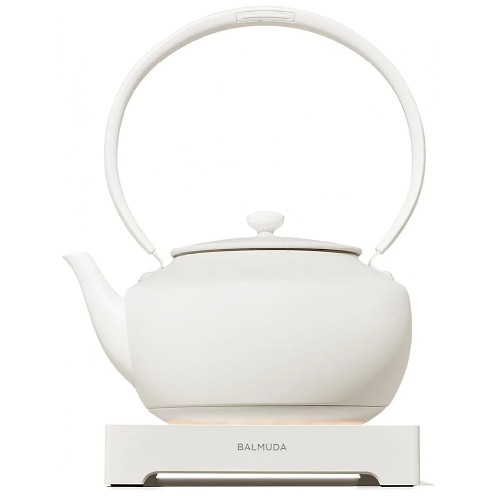 BALMUDA MoonKettle Chaleira Elétrica com Controle de Temperatura e Luz Ambiental - 900ml, Branco
