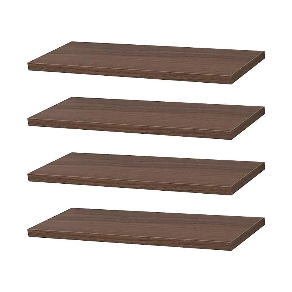 Prateleira Kit 4 40X10CM MDP Suporte Invisível Organizador Sala Marrom Mercado das Prateleiras