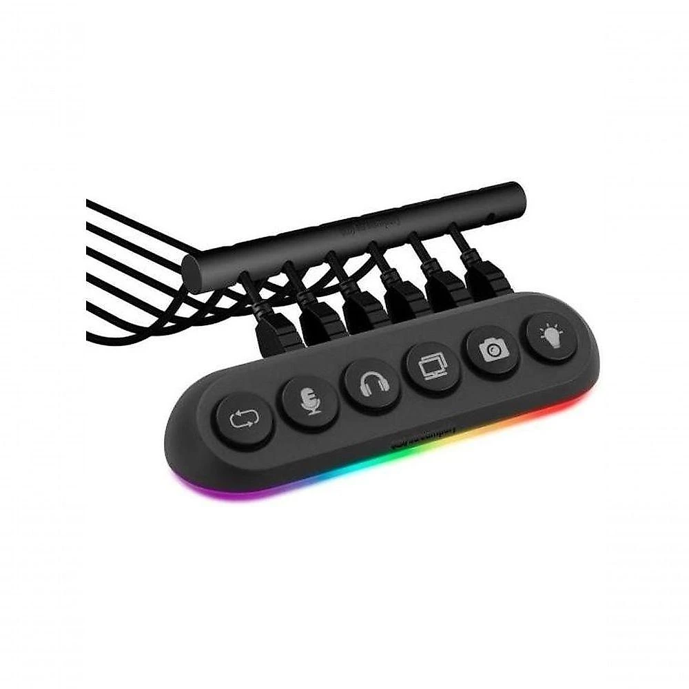 Hub Usb 5 Portas 3.0 Streamplify Deck 5 Preto Rgb