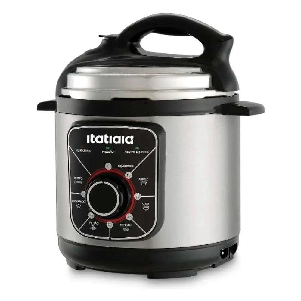 Panela de Pressão Elétrica Itatiaia Essencial 3L 700W Inox e Preto 220V