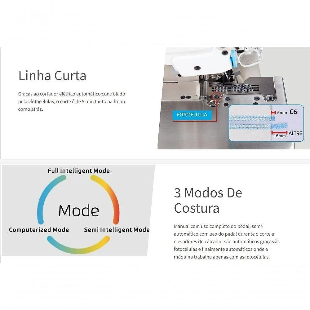 Overlock Eletrônica Com Transporte Inteligente - Jack-c6