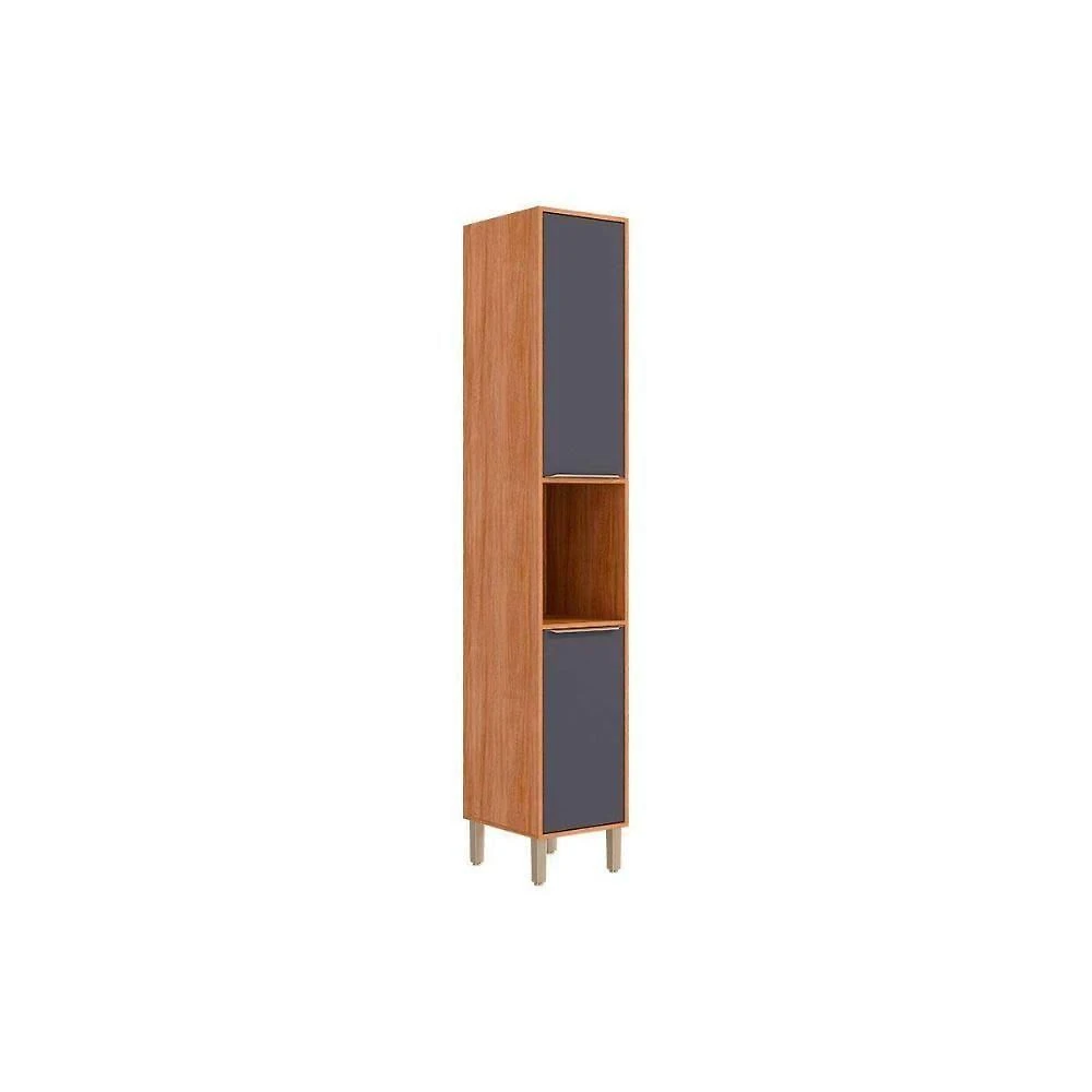 Paneleiro Cozinha Áurea 2 Portas 5 Prateleiras MDF 37CM Cinamomo-Titanium MGM