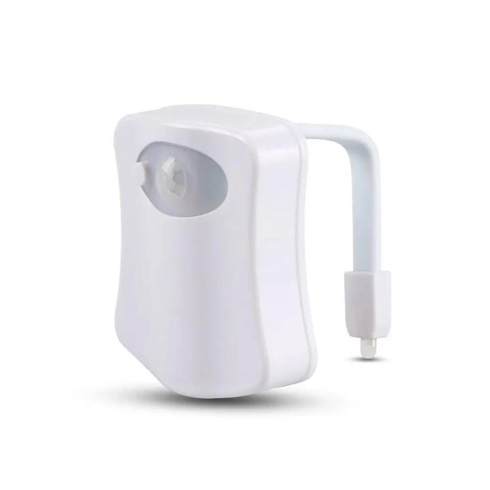 Luminaria Com Sensor Presenca Vaso Sanitario Luz Movimento Privada Criança Led 8 Cores Noturna