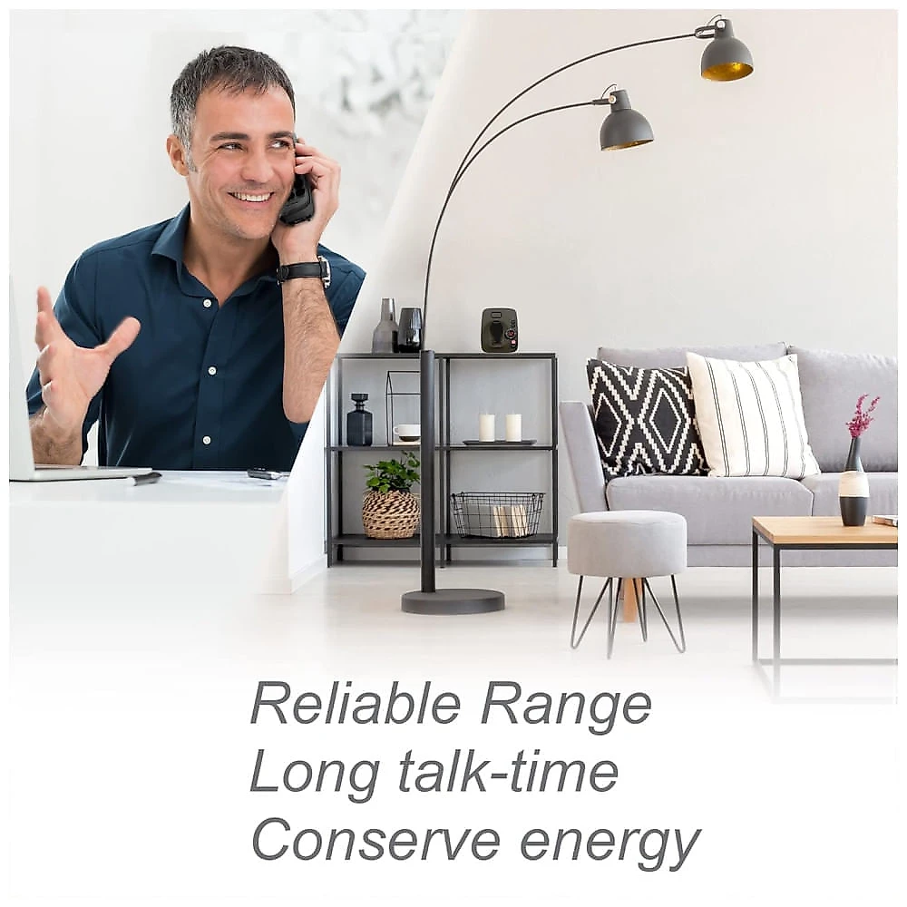 Telefone Residencial sem Fio VTech VG13411 DECT 6.0 com Conexão Bluetooth e Secretária Eletrônica Digital - Preto