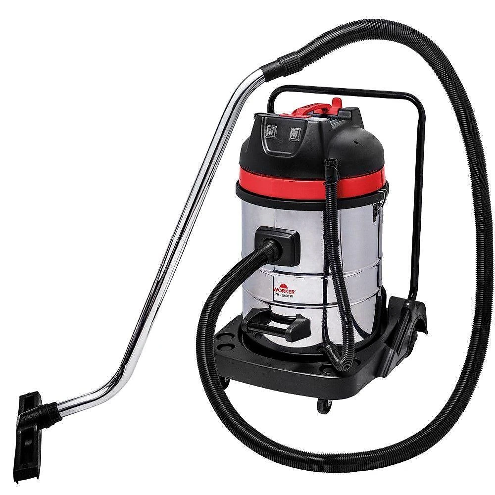 Aspirador de Água e Pó Worker Versátil 2400W 70L com Função Soprador Preto 220V 58.5CM