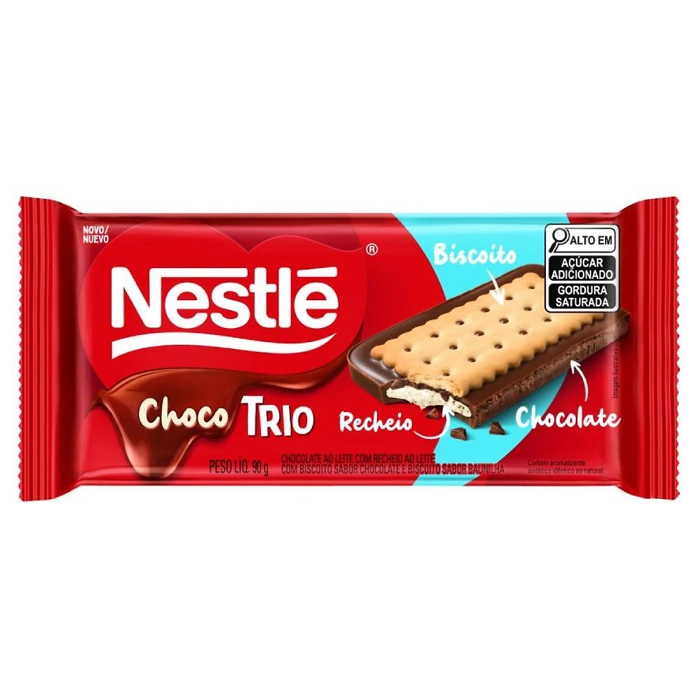 Biscoito Nestlé Chocobiscuit Chocolate Ao Leite 90g