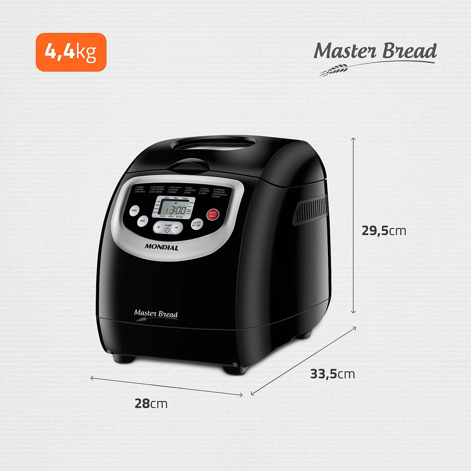 Miniatura Panificadora Mondial Master Bread NPF-53 127V