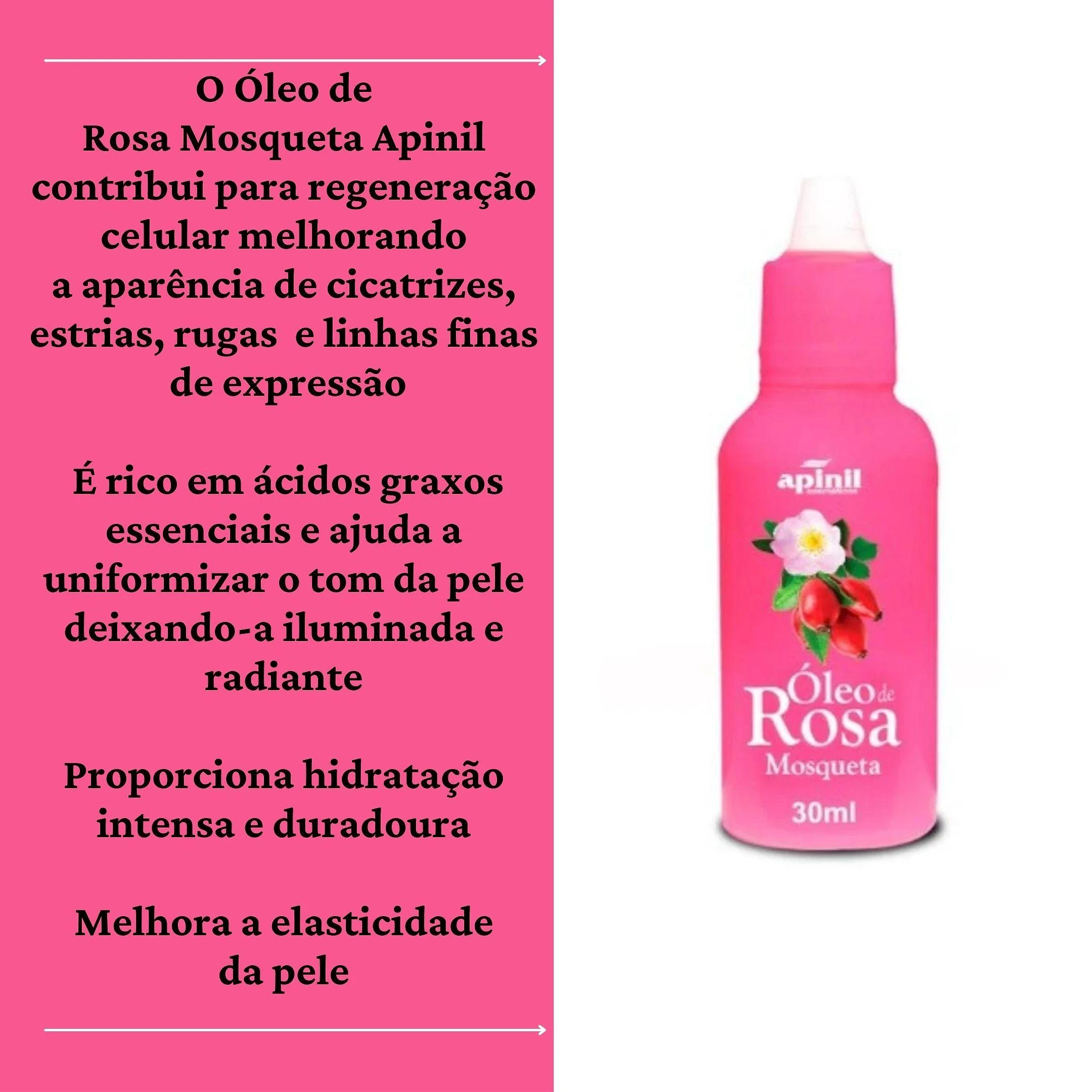 Miniatura Benefícios Do Óleo De Rosa Mosqueta Para Pele 3 Unidades
