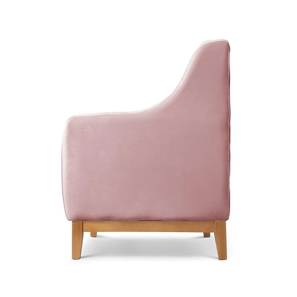 Miniatura Poltrona Encosto Alto Para Sala áquila veludo Rosa 201