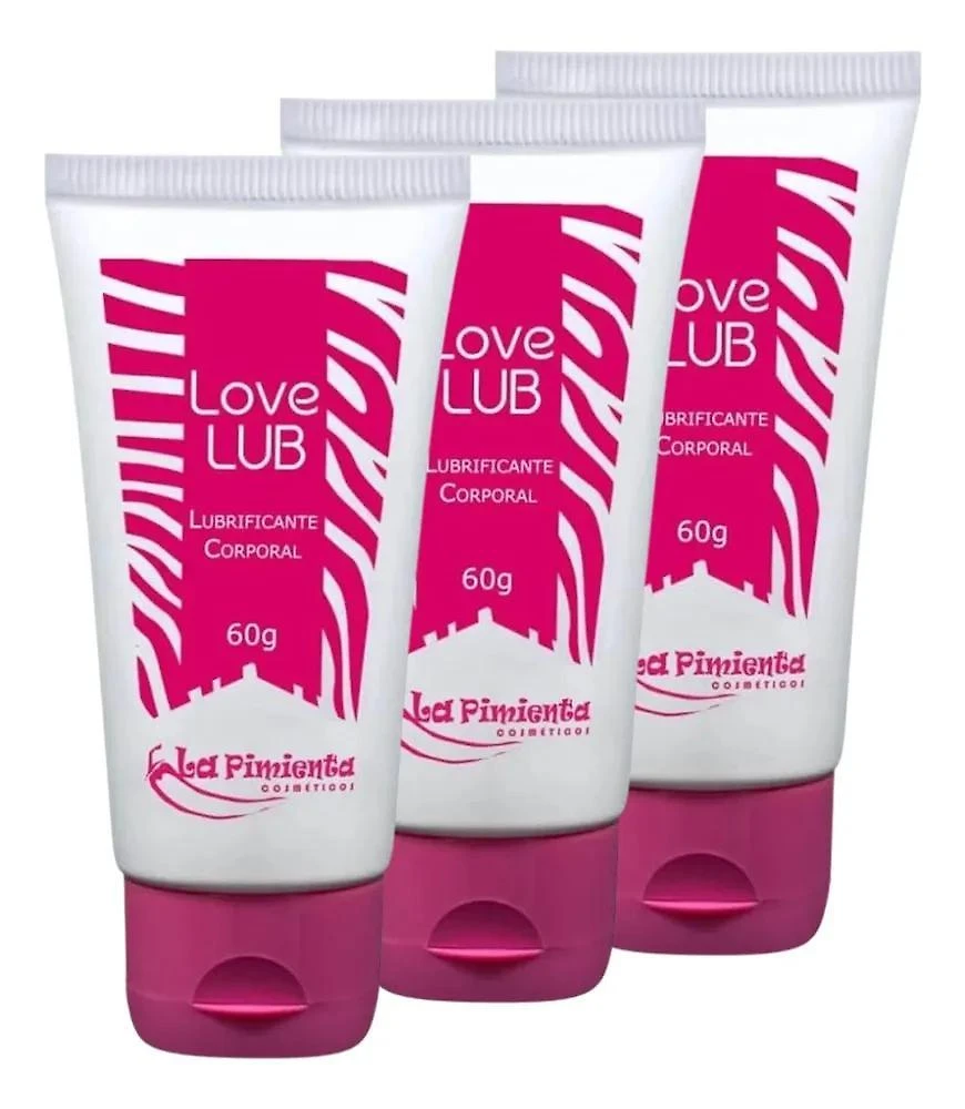 Miniatura 3X Lubrificante Gel Excitante Kit Neutro Love Lub 60G 03 Uni