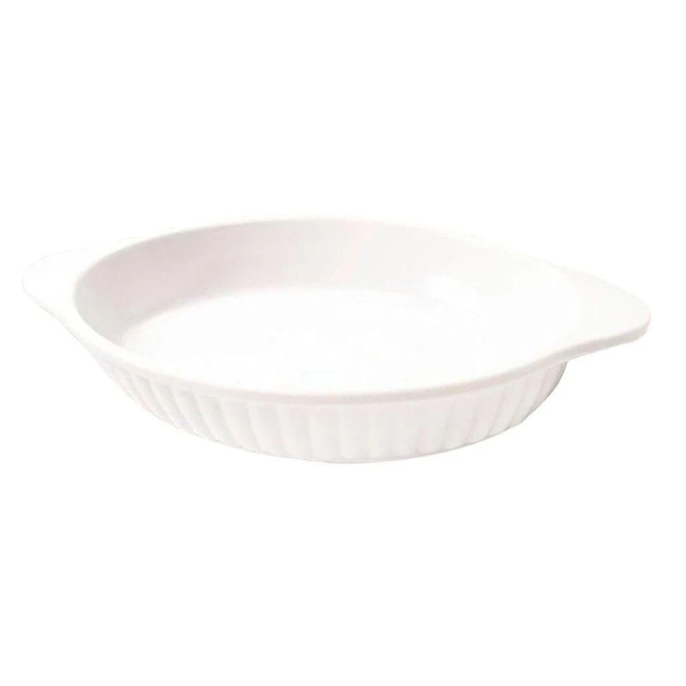 Travessa Melamina Oval Branca 1 Litro
