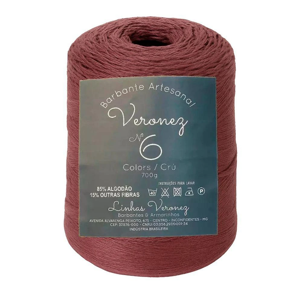 Barbante Artesanal Veronez No6 a No8 700g Marrom