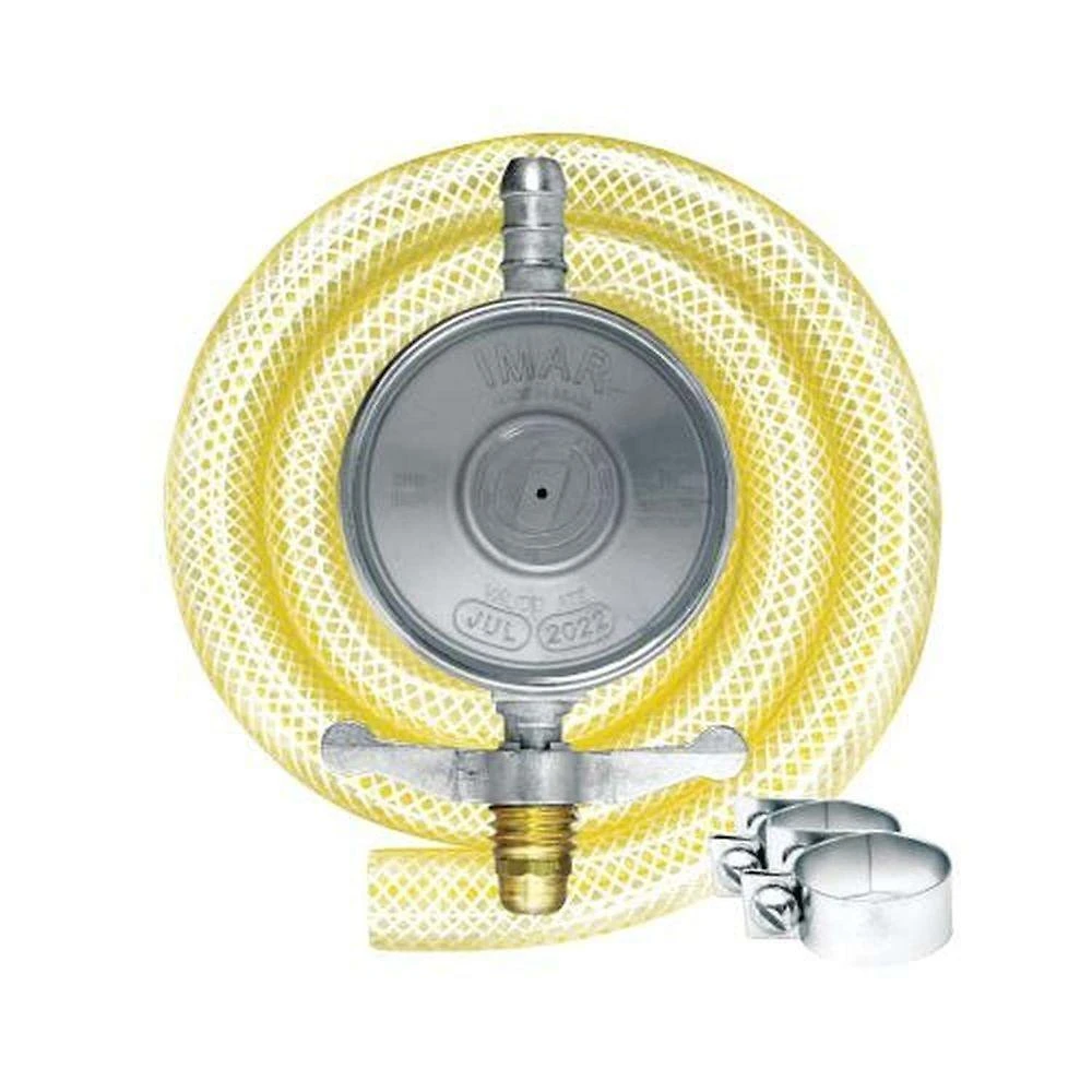 Regulador De Gás 1kg Com Mangueira 80cm - Conexão 5-8'' Unc - Diâmetro 12mm - Segurança Garantida