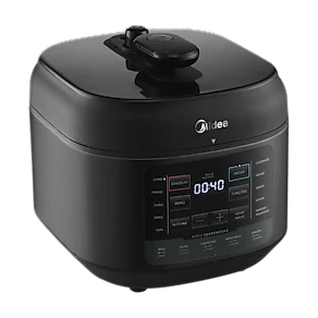 Panela de Pressão Elétrica Midea 5L NutriPro Digital com Função Vapor Preta 110V