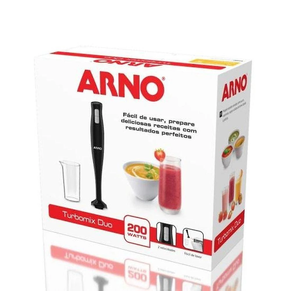 Mixer com Copo Turbomix Duo MX21 200W com Lâmina em Aço Inox para Uso Direto na Panela 220V