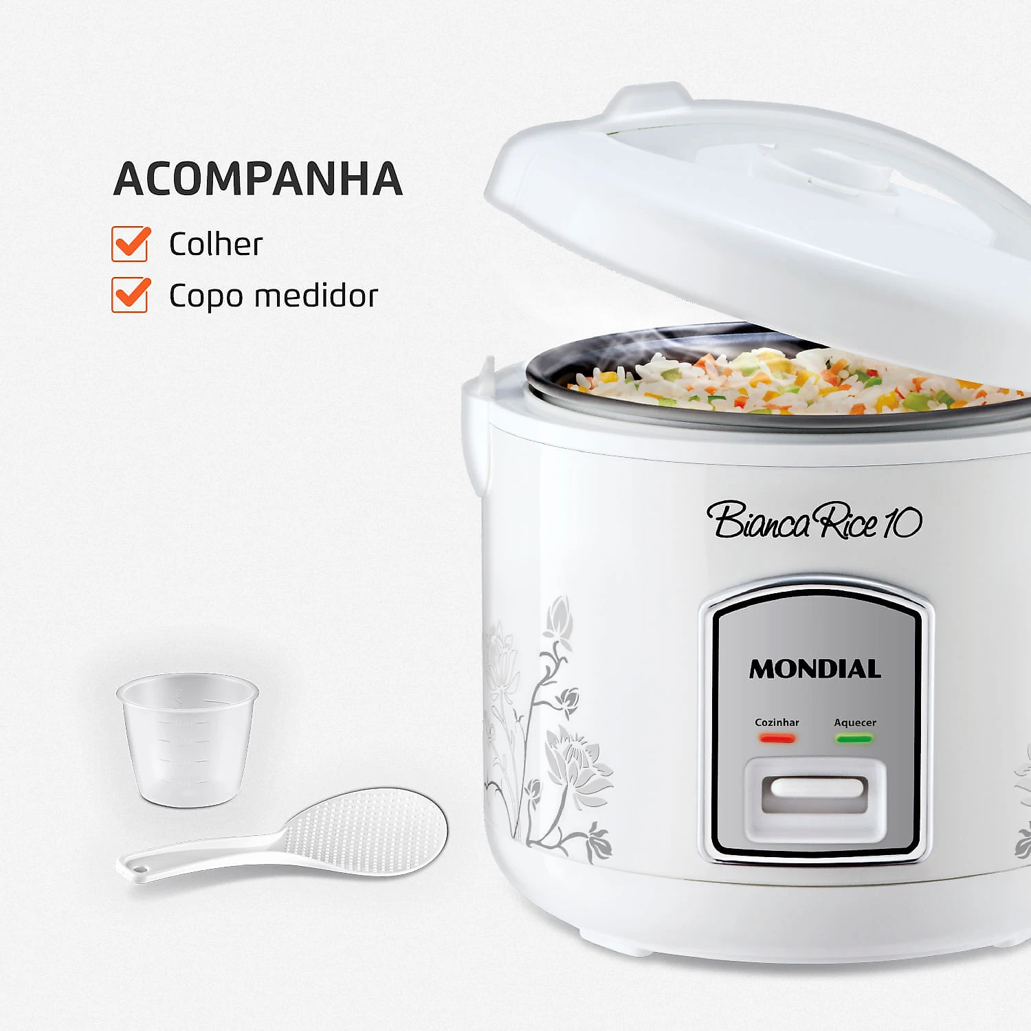 Panela Elétrica Mondial Bianca Rice 10 PE-10 127V