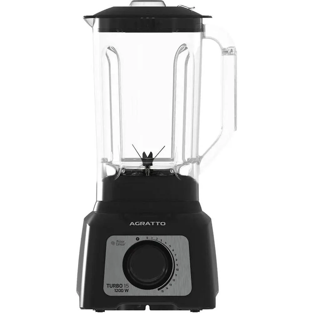 Liquidificador Turbo 1200W ALIQ05N-02 3,2L 15 Velocidades Agratto 220V