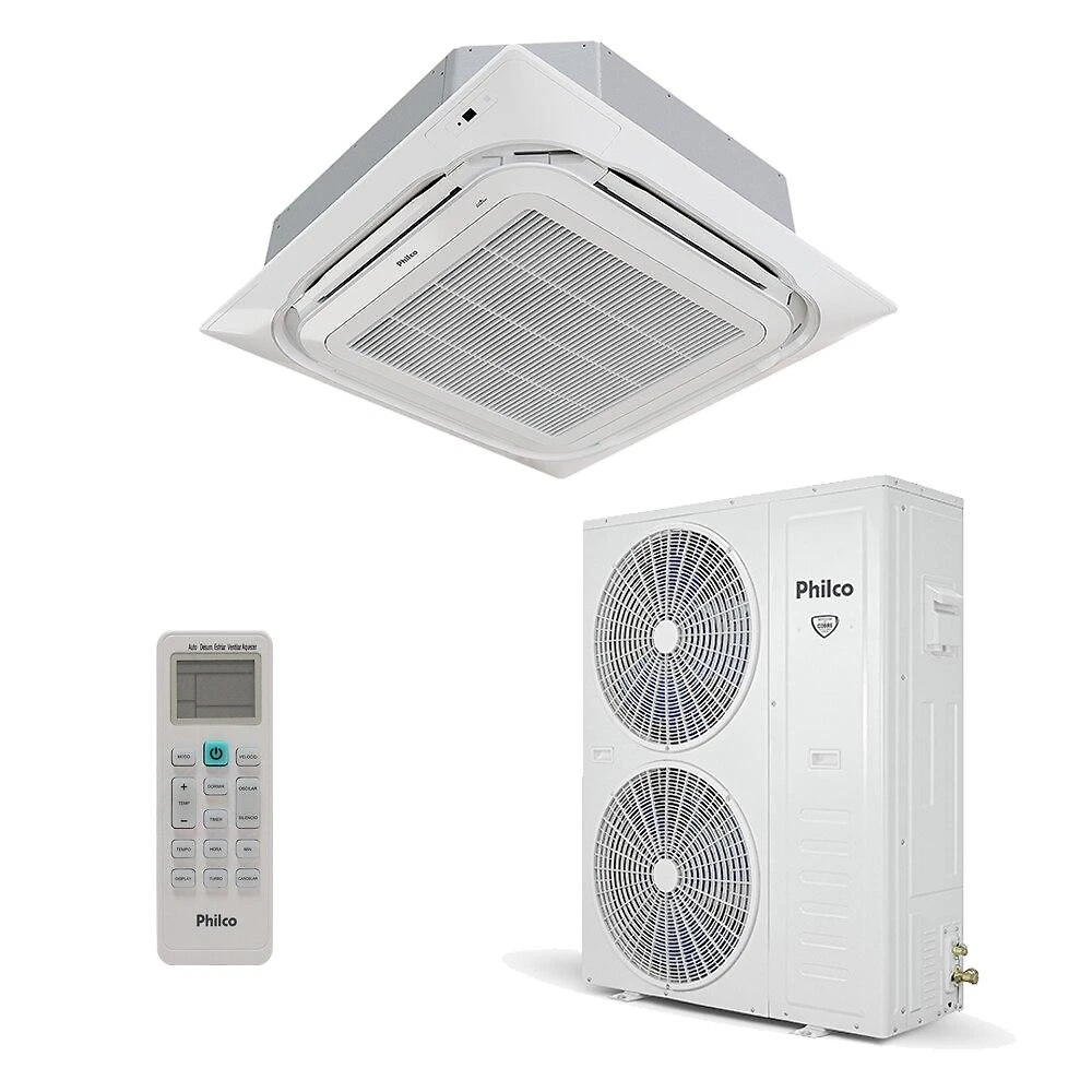 Ar-Condicionado Split Inverter Cassete 55000 BTUs Philco Eco Quente e Frio PAC60000ICQFM16 220V