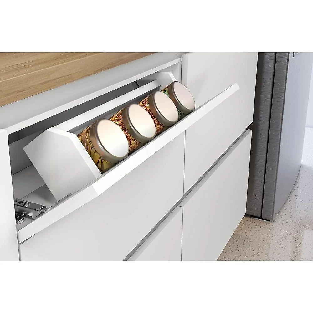 Cozinha Modulada Completa Rainha Gourmet 7 Peças 33 Aéreos + 3 Balcões + 1 Paneleiro C6p37 Branca Nature
