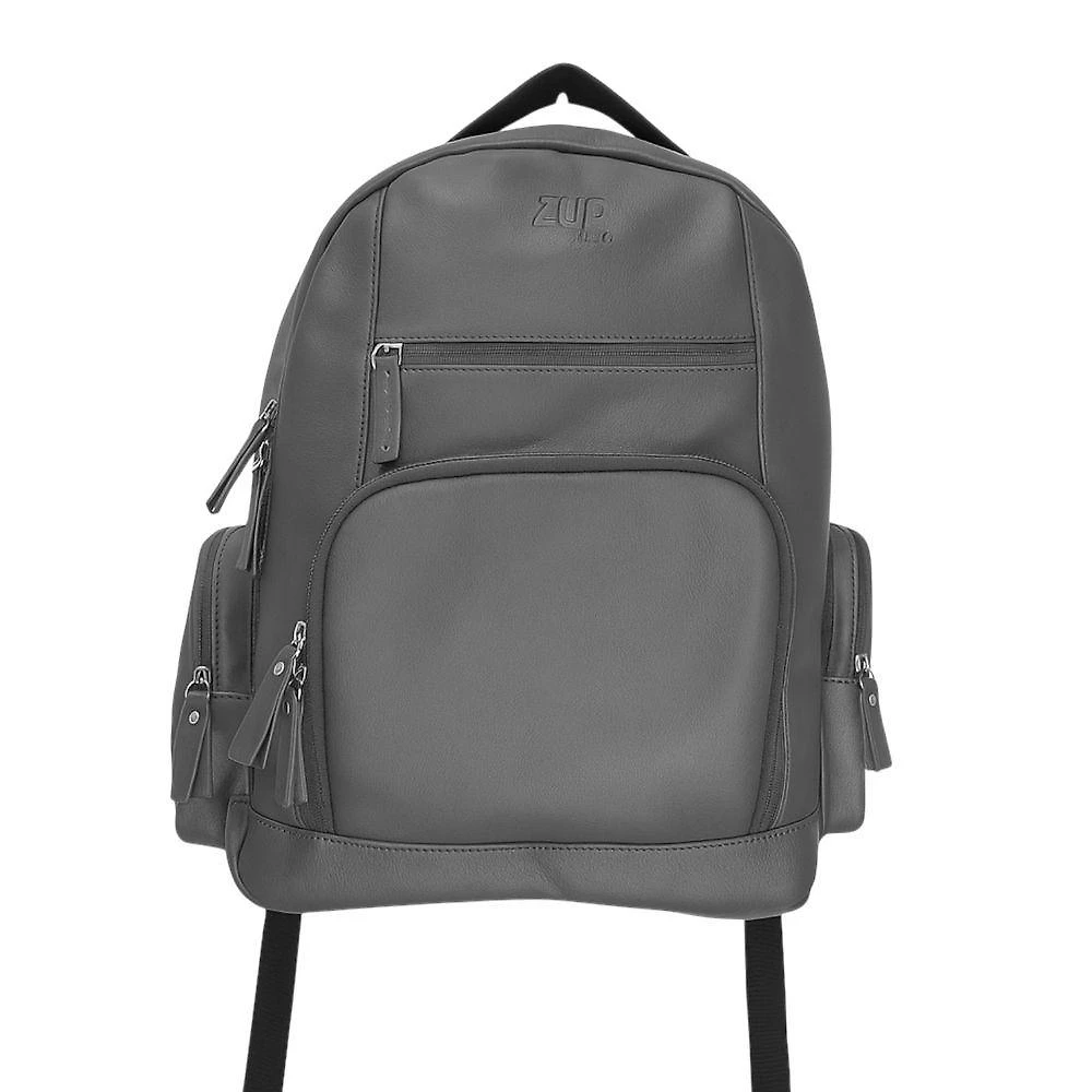 Mochila Zup Bags Executiva de Couro Floater 31CM Preto Unissex